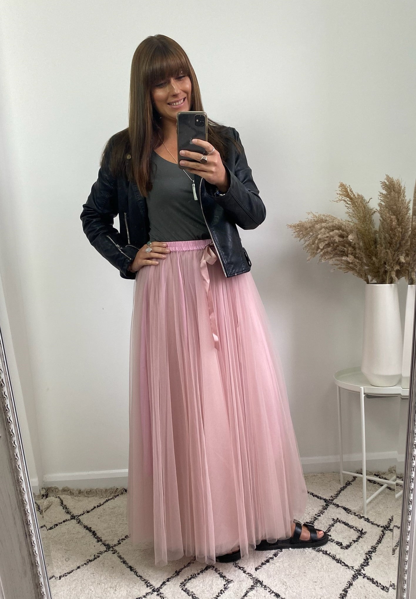 Antique Rose Maxi Tulle Skirt