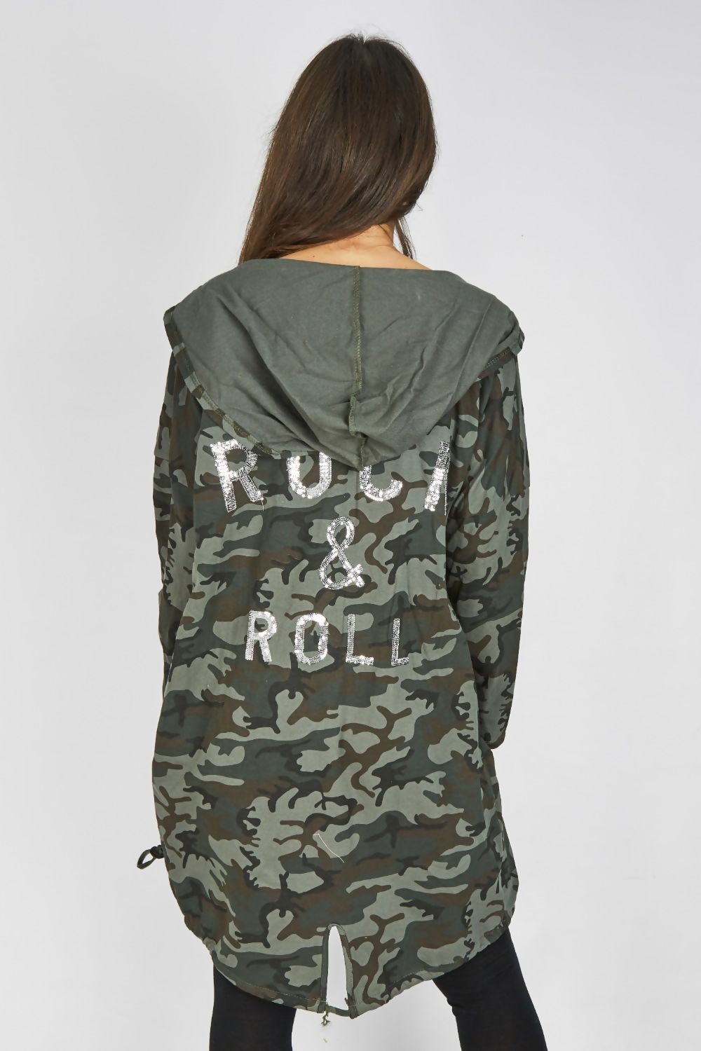 Camo Sequin Rock and Roll Jacket