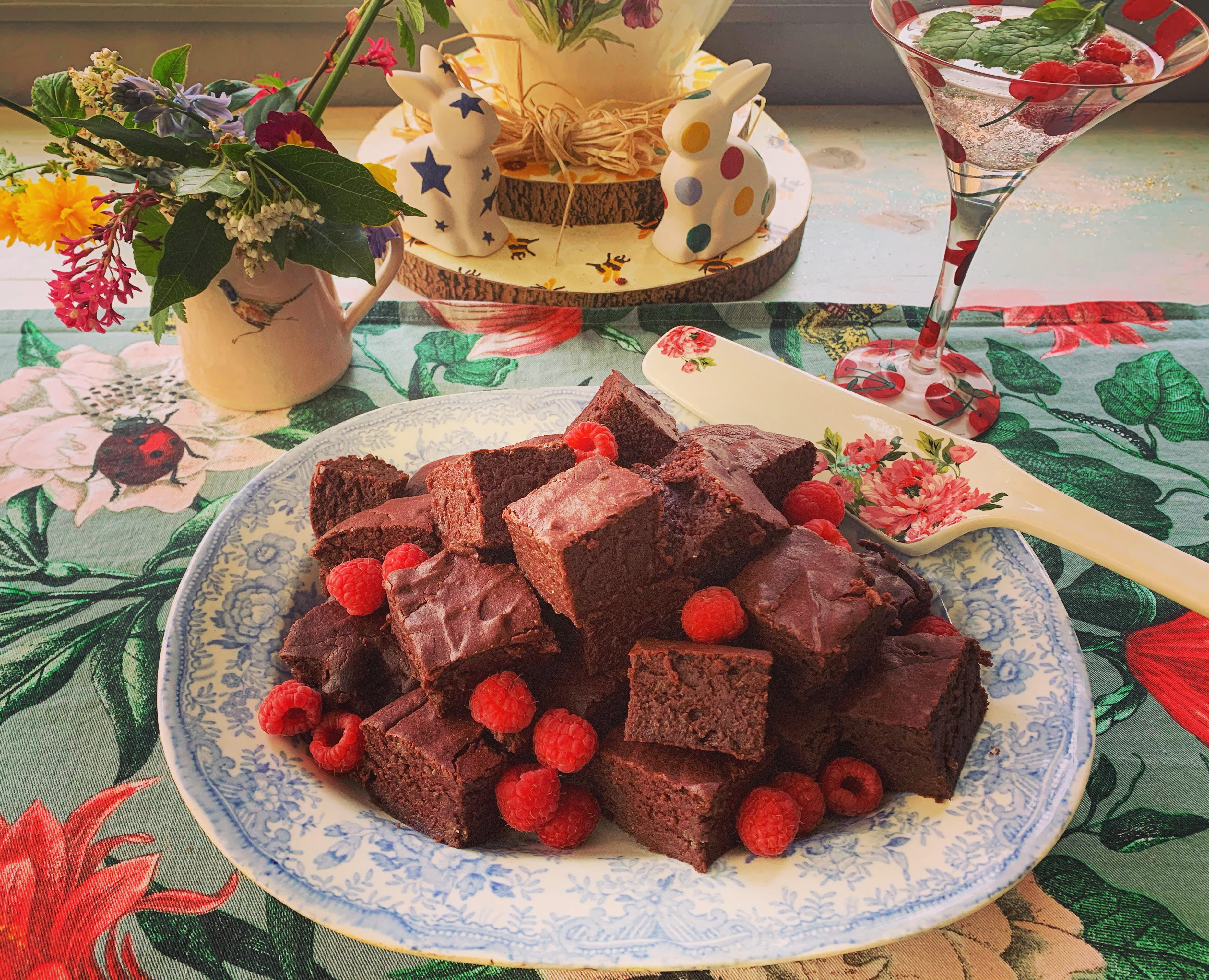 Our epic Beetroot & Raspberry Chocolate Vegan Brownies - probably the best you will ever taste!