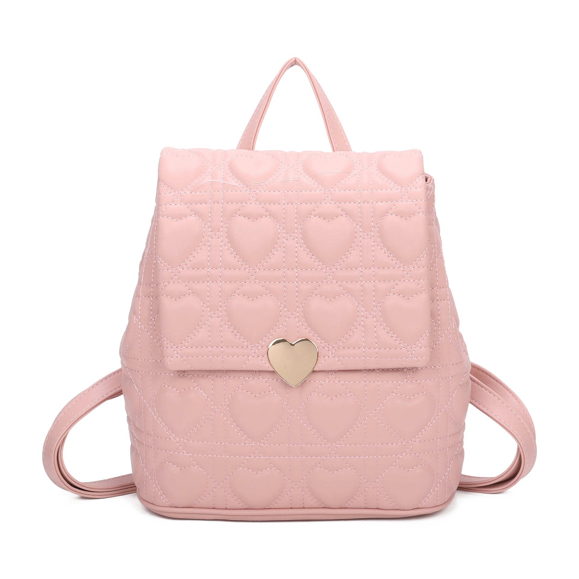 Pink Josie Quilted Hearts Backpack