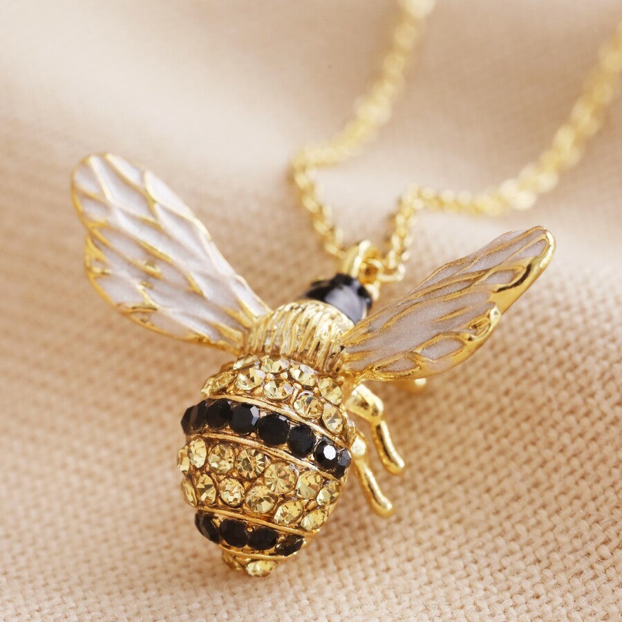 Large Bumblebee Pendant Necklace