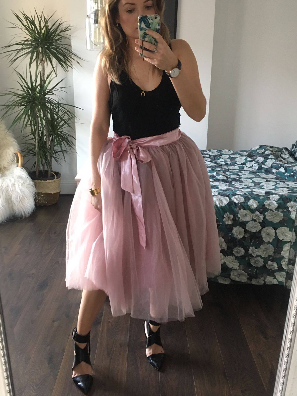 Antique Rose Midi Tulle Skirt