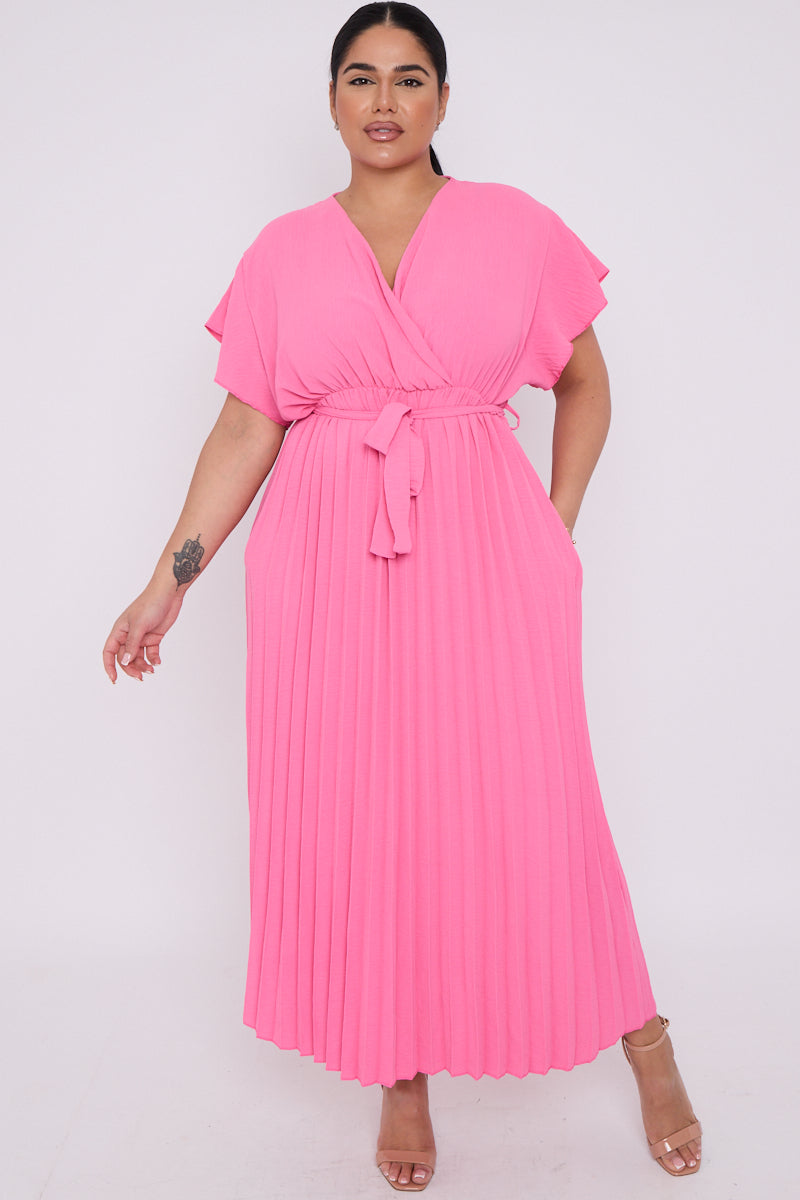 Bubble Gum Pink Belladonna Maxi Dress