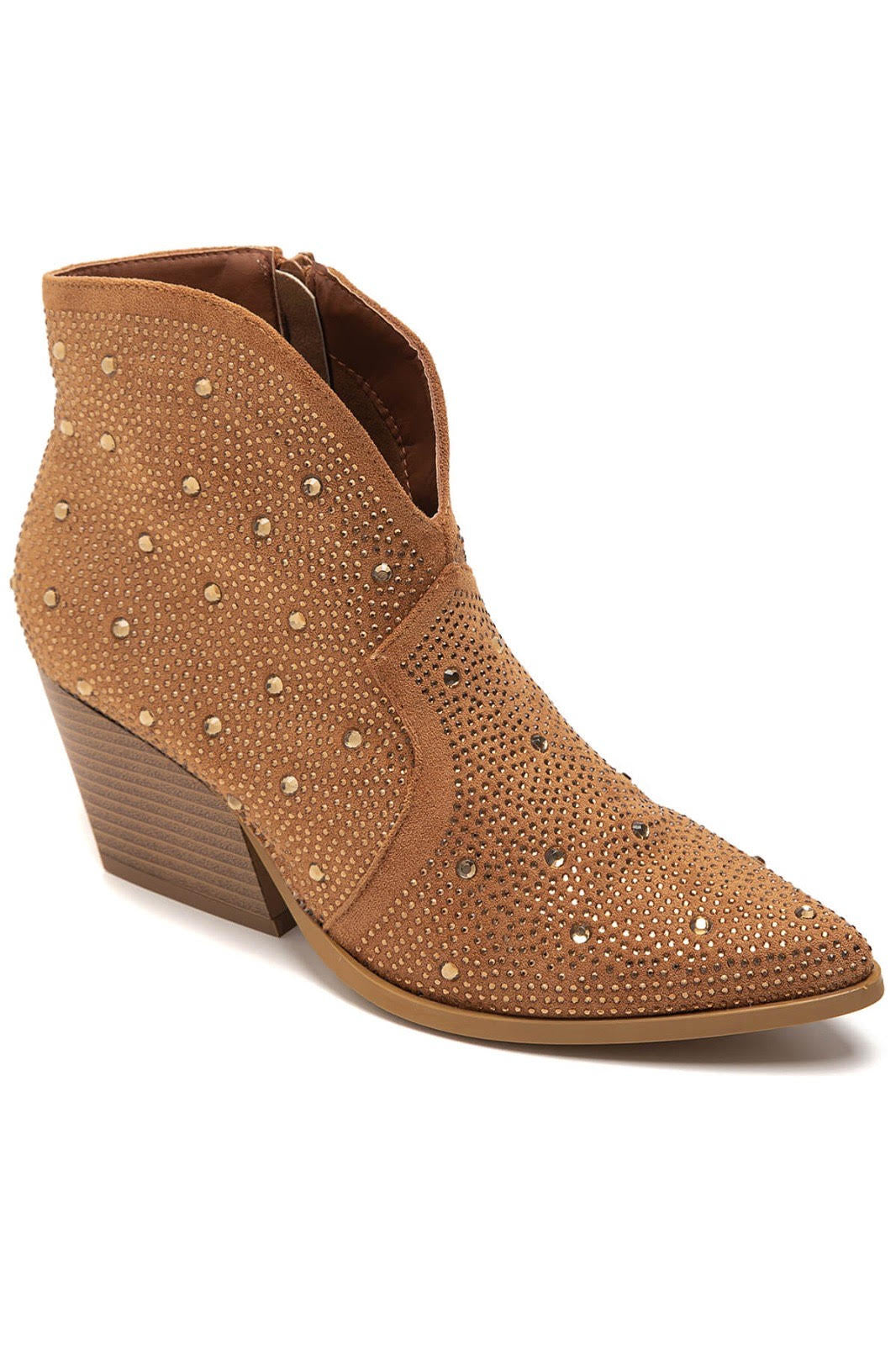 Camel Encrusted Tammy Western Style Boots