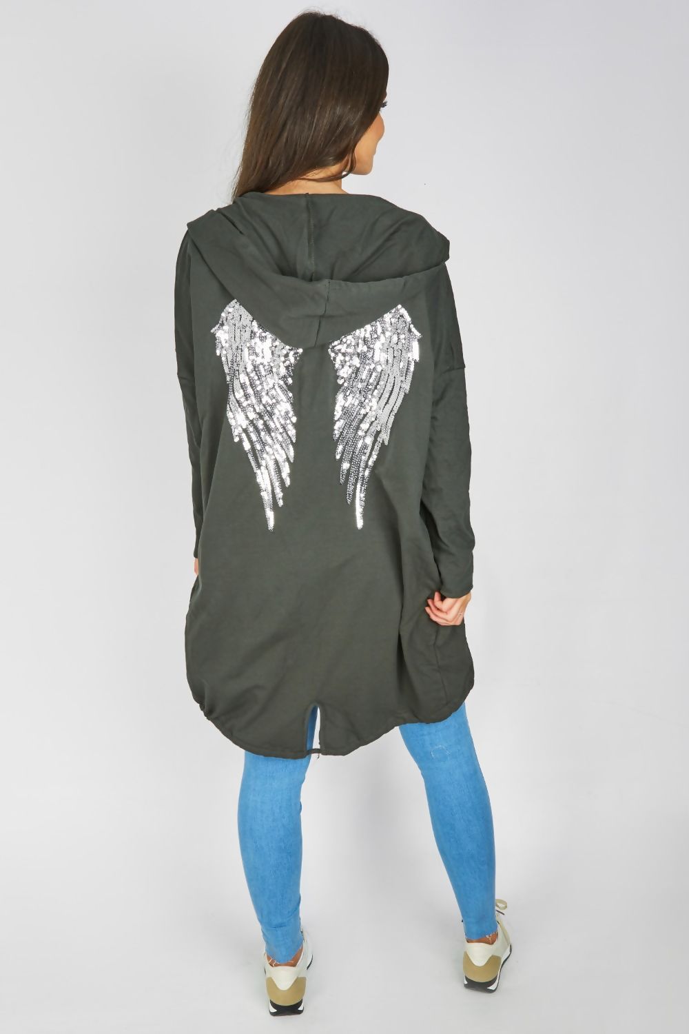 Khaki Angel Wing Camo Print Jacket