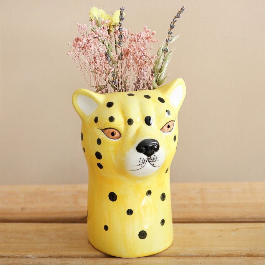 Ceramic Leopard Vase