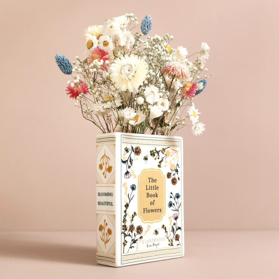 Little Book Of Flowers Ceramic Vase