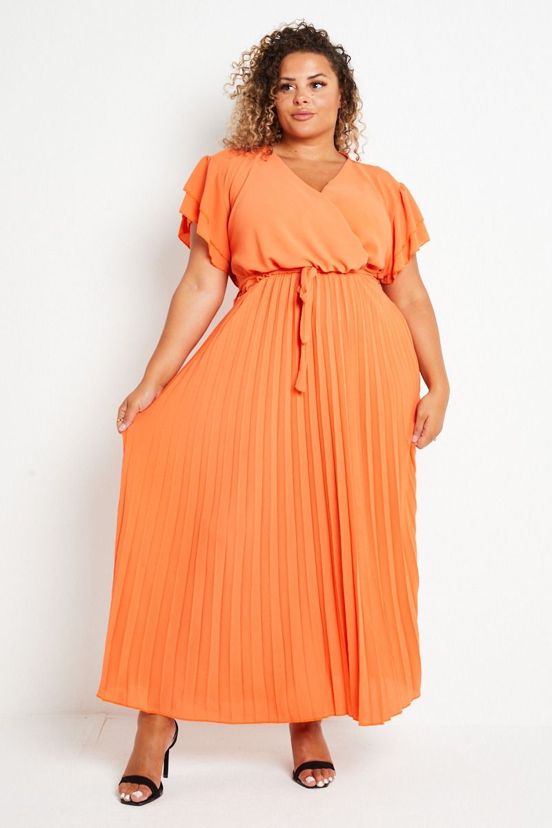 Hot Tangerine Belladonna Maxi Dress