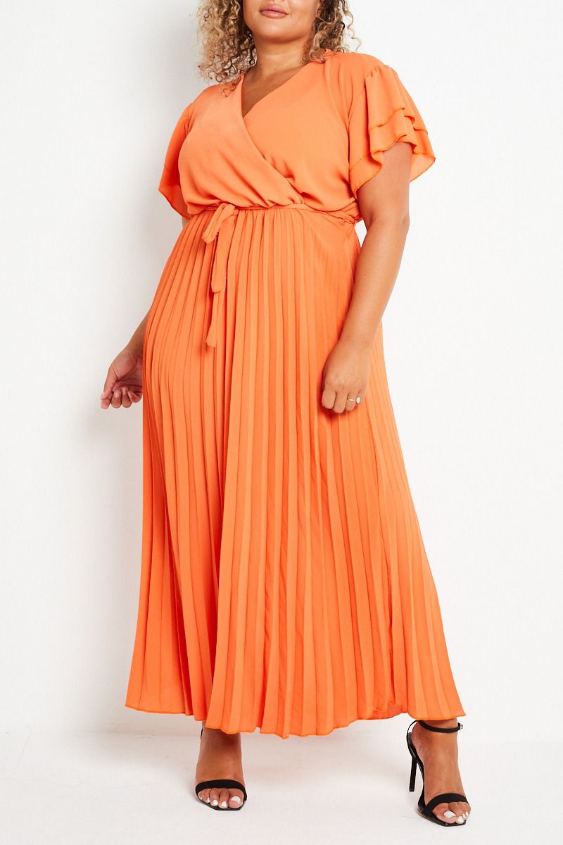 Hot Tangerine Belladonna Maxi Dress