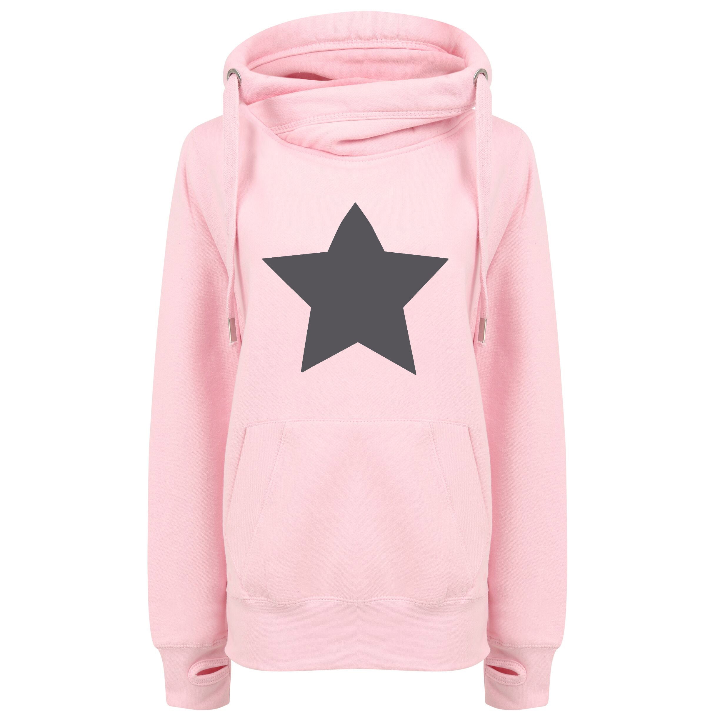 Charcoal Star Pink Luxe Hoodie