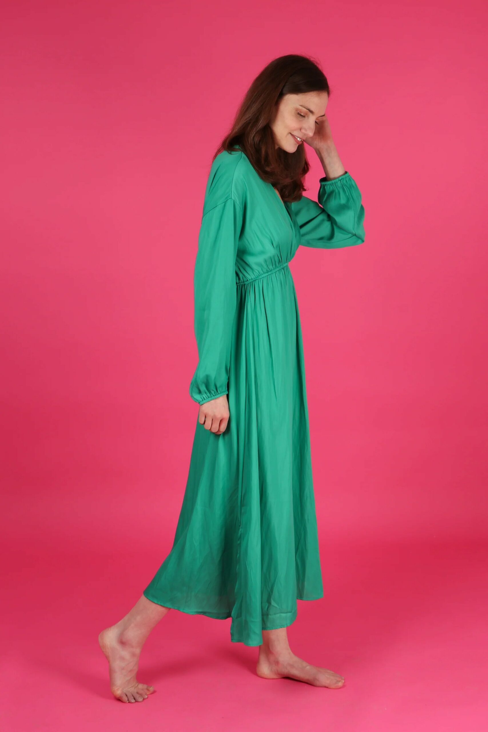 Jade Green Elodie Empire Maxi Dress