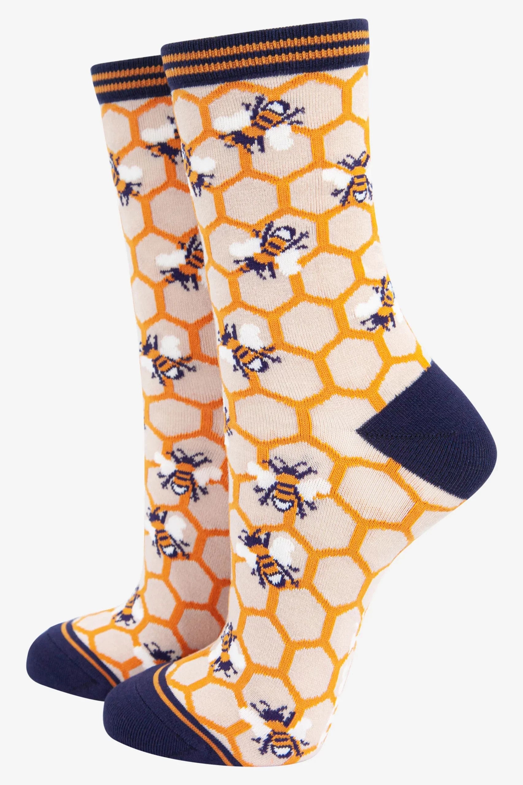 Honeycomb & Bee Bamboo Socks