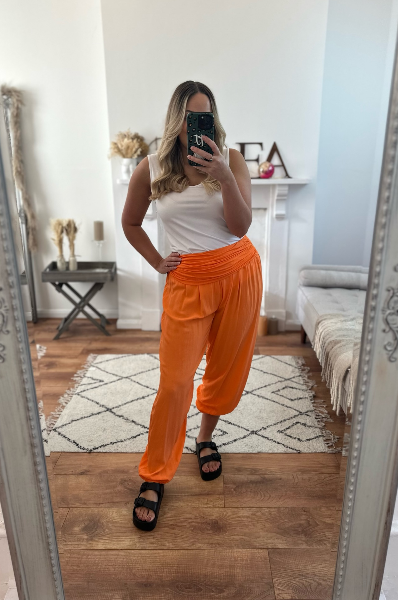 Hot Orange Goa Harem Trousers