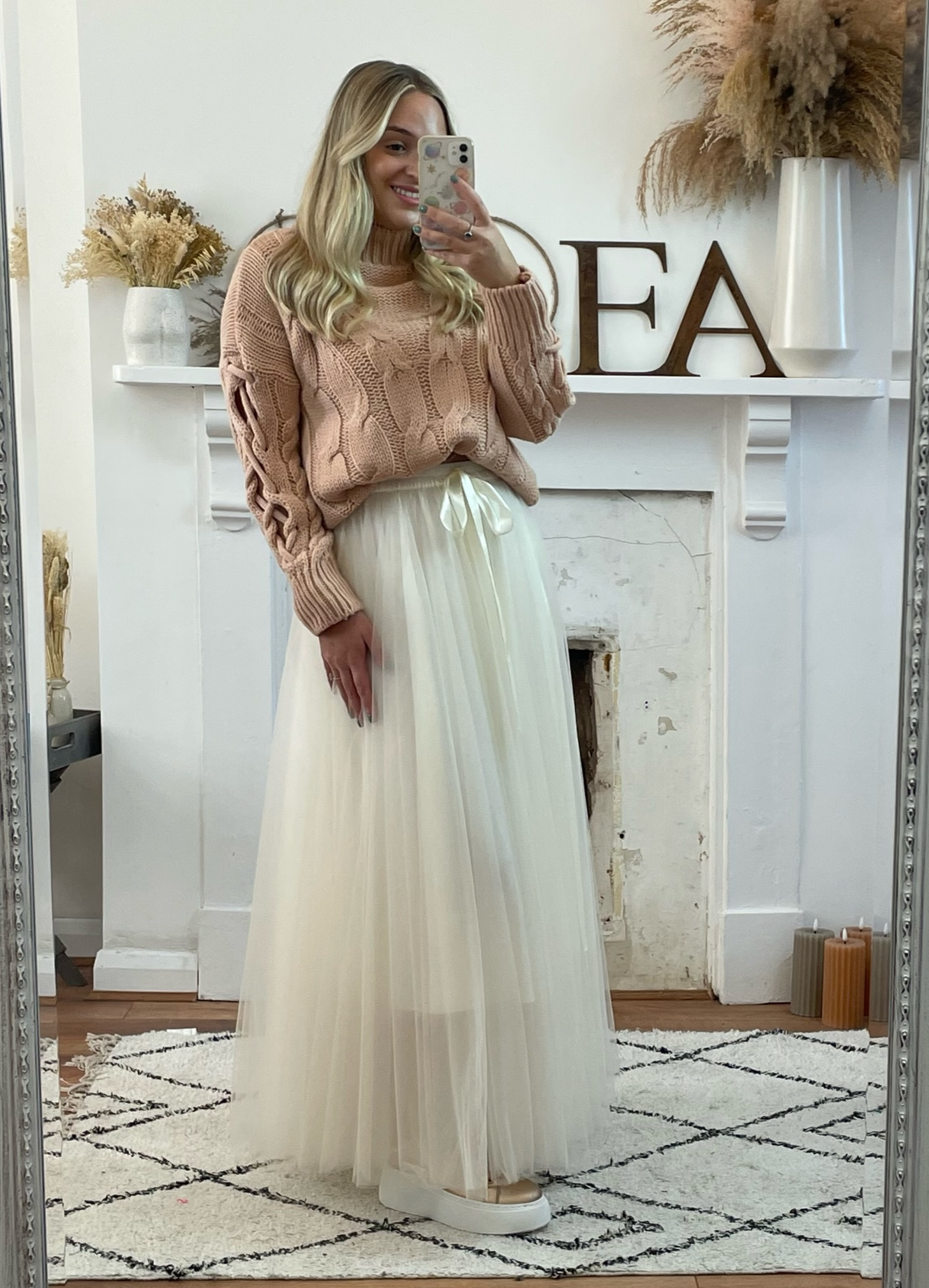Champagne Maxi Tulle Skirt